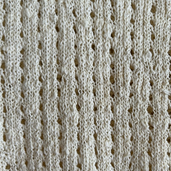Sweet Vintage Off White Hand Crochet Sweater Vest Size Small - Picture 5 of 13